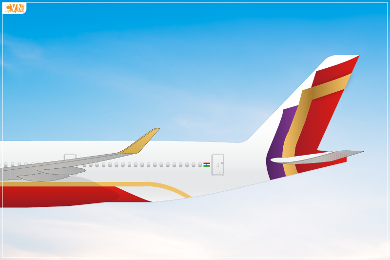 Air India A350 with Aeroflot Interiors Lands in Delhi